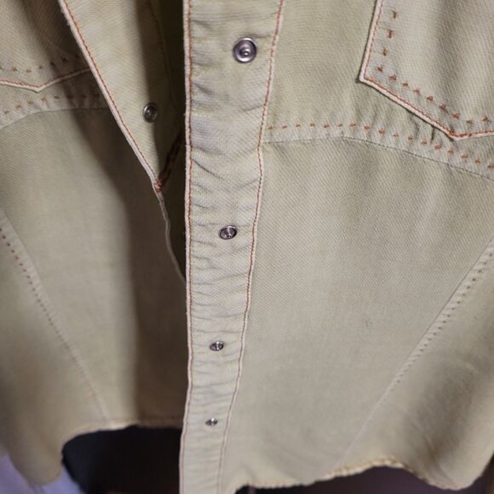 Vintage Ryan Michael Pale Green Boutique Western Snap Shirt S Coastal Cowgirl‎ - Picture 6 of 9